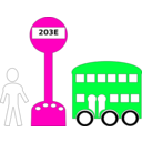 download Bus Station clipart image with 315 hue color