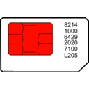 download Sim Card clipart image with 315 hue color