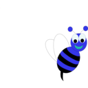 download Smiley Bee clipart image with 180 hue color