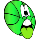 download Surprised Basketball clipart image with 90 hue color