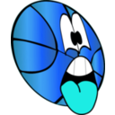 download Surprised Basketball clipart image with 180 hue color