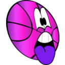 download Surprised Basketball clipart image with 270 hue color