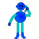 download Robot clipart image with 180 hue color