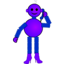 download Robot clipart image with 225 hue color