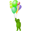 download Teddy Bear With Balloons clipart image with 45 hue color