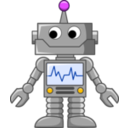 download Cartoon Robot clipart image with 45 hue color