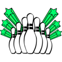 download Bowling Pins clipart image with 90 hue color