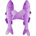 download Fish Forming Letter M clipart image with 90 hue color