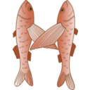 download Fish Forming Letter M clipart image with 180 hue color