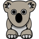 download Cartoon Koala clipart image with 180 hue color