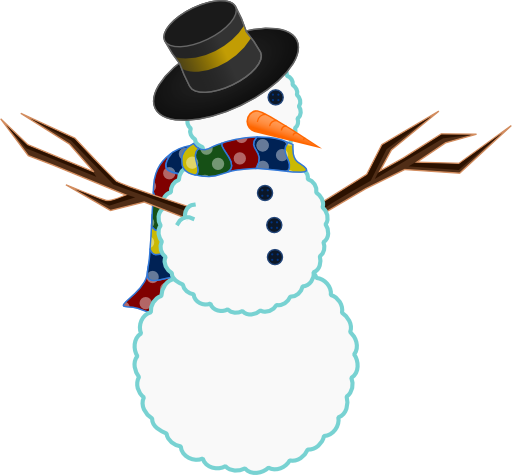 A Scarfed Snowman