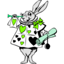 download Rabbit From Alice In Wonderland clipart image with 90 hue color