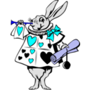 download Rabbit From Alice In Wonderland clipart image with 180 hue color