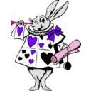 download Rabbit From Alice In Wonderland clipart image with 270 hue color