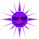 download Cool Happy Sun clipart image with 225 hue color