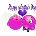 download Happy Valentine Smiley Emoticon clipart image with 270 hue color