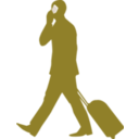 download Businessman On Phone clipart image with 180 hue color