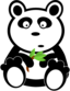 Panda With Bamboo Leaves