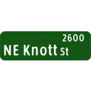 Portland Oregon Street Name Sign Ne Knott St