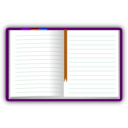 download Diary Open clipart image with 270 hue color