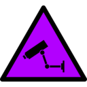 download Caution Cctv clipart image with 225 hue color