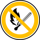 download Fire Forbidden Sign clipart image with 45 hue color