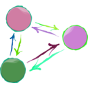 download Abstracted Group Interaction 2 clipart image with 90 hue color