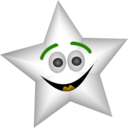 download Smiling Star With Transparency clipart image with 45 hue color