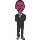 download President Barack Obama clipart image with 315 hue color
