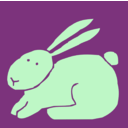download Bunny clipart image with 180 hue color