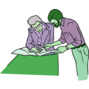 download Reference Desk clipart image with 90 hue color