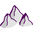 download Rpg Map Symbols Mountains clipart image with 270 hue color