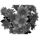 download Flowers In Greyscale clipart image with 45 hue color