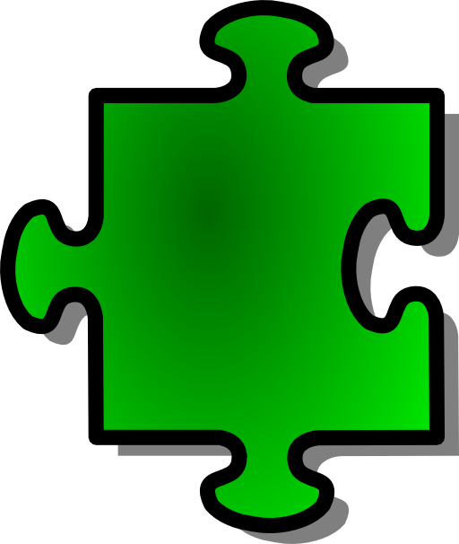 Green Jigsaw Piece 07