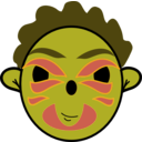 download African Face clipart image with 45 hue color