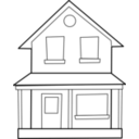 download House Maison clipart image with 180 hue color