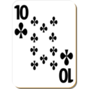 White Deck 10 Of Clubs