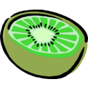 download Half A Kiwi clipart image with 45 hue color