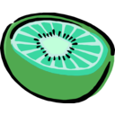 download Half A Kiwi clipart image with 90 hue color