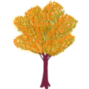 download Tree In Summer clipart image with 315 hue color