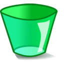 download Trashcan Empty clipart image with 90 hue color
