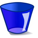 download Trashcan Empty clipart image with 180 hue color
