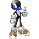 download Tux The Penguin In Sonic Style clipart image with 180 hue color