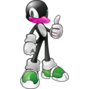 download Tux The Penguin In Sonic Style clipart image with 270 hue color