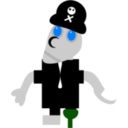 download Robot Pirate clipart image with 90 hue color