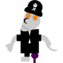 download Robot Pirate clipart image with 270 hue color