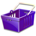 download Shopping Basket clipart image with 180 hue color