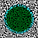 download Muster 52b Maze With Sun clipart image with 135 hue color