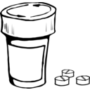 download Pills And Bottle clipart image with 225 hue color