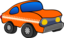 Orange Funny Car